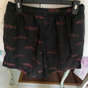 Revenge Clothing Black and Red Swim Trunks
